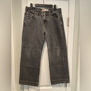 Levi’s 505 Gray Straight Leg Jeans Size 18 Regular 29x24” Cropped Hemmed